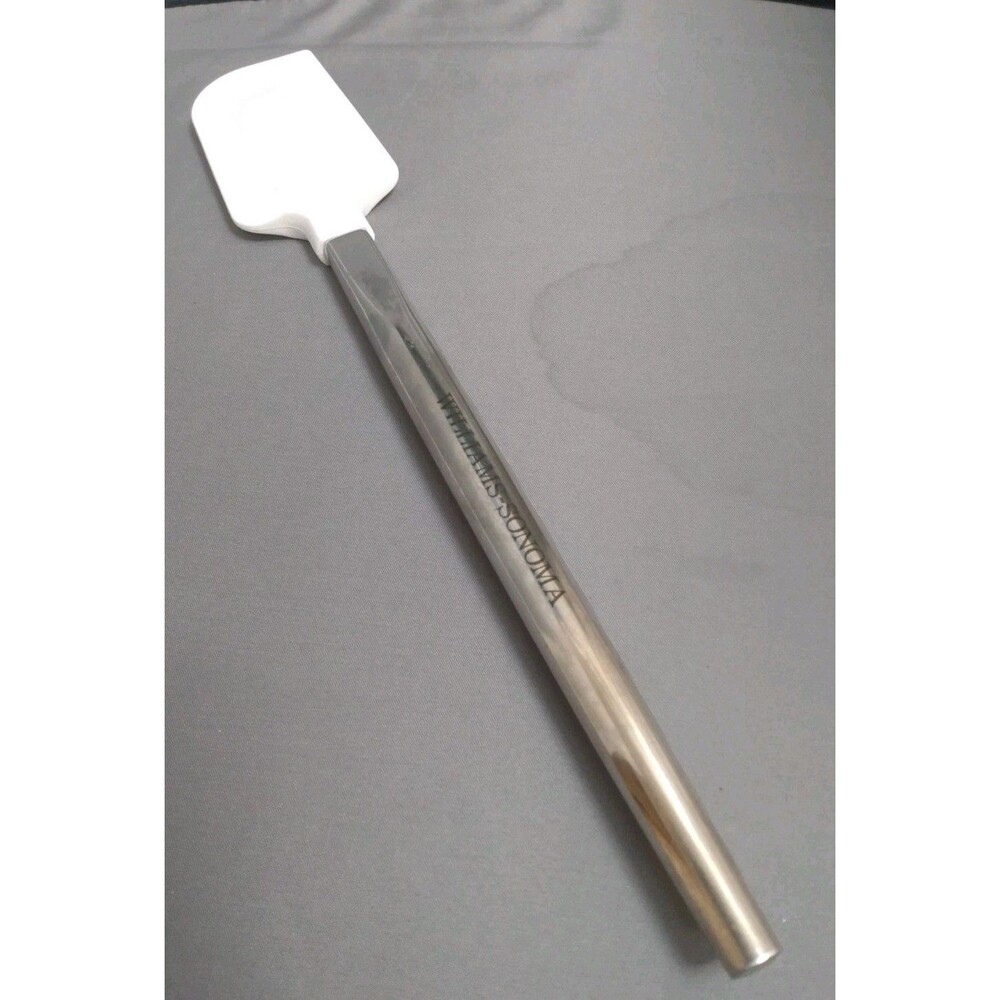 Williams- Sonoma Mixer Scraper Spatulas Silicone Head Stainless Handle 12.75"